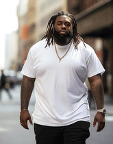 Men's Big and Tall Shirts Crew Neck Short Sleeve Plain Plus Size Large Tee T-Shirt Top